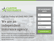 Tablet Screenshot of carperinsurance.com